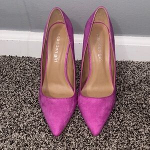 Madden Girl Fuchsia Pointed-Toe Suede Pumps